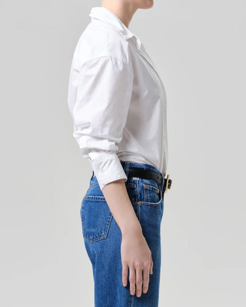 THEA BOYFRIEND POPLIN SHIRT / OPTIC WHITE