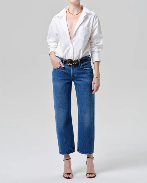 THEA BOYFRIEND POPLIN SHIRT / OPTIC WHITE