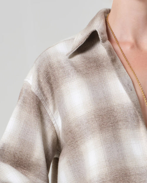 ANA CROPPED SHIRT / SCHIFFER PLAID
