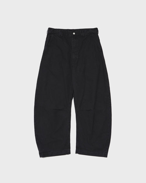 P008 OXFORD WIDE TROUSERS / BLACK