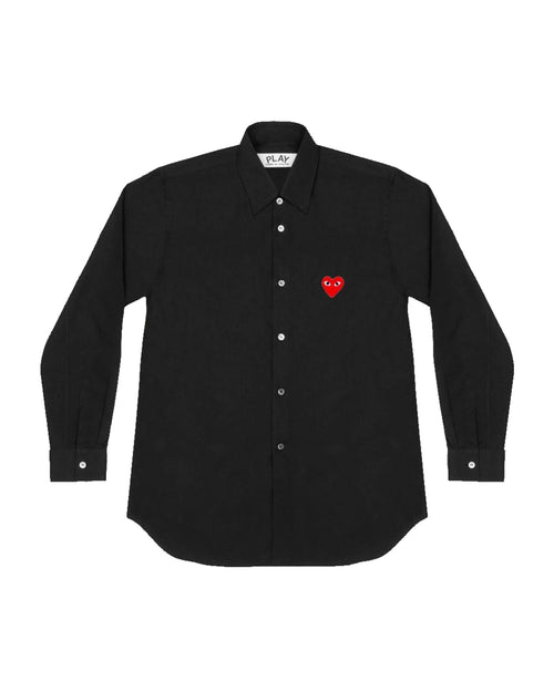 B002 UNISEX RED HEART SHIRT / BLACK