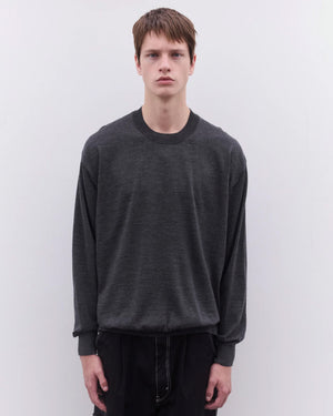 N008 CREW NECK SWEATER  / GREY