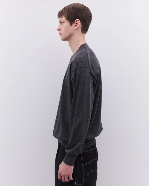 N008 CREW NECK SWEATER  / GREY