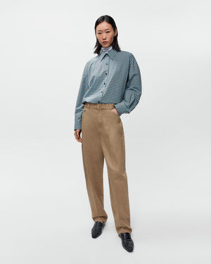 DENIM CARROT PANTS / BEIGE