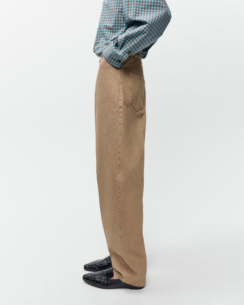 DENIM CARROT PANTS / BEIGE