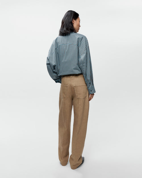 DENIM CARROT PANTS / BEIGE