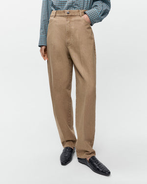 DENIM CARROT PANTS / BEIGE