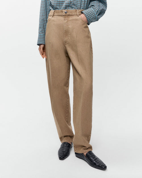 DENIM CARROT PANTS / BEIGE