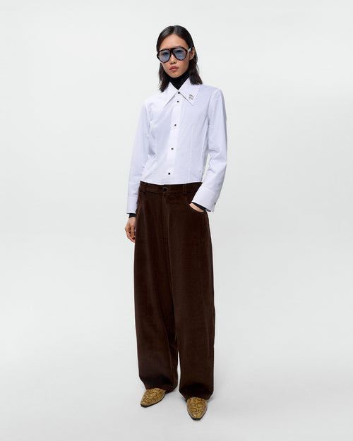 CORDUROY BAGGY PANTS / BROWN