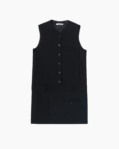 TAILORED MINI DRESS / BLACK