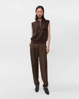 SPECKLED WAISTCOAT / CHOCOLATE