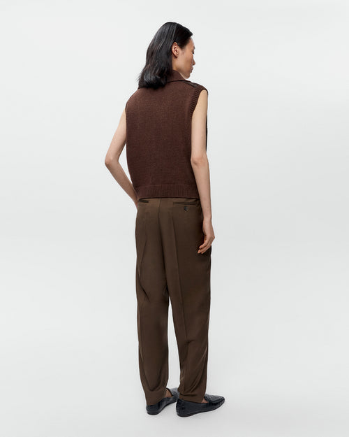 SPECKLED WAISTCOAT / CHOCOLATE