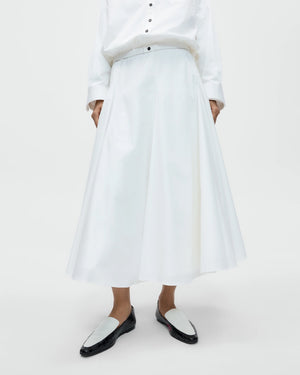 COTTON VOLUMINOUS SKIRT / WHITE