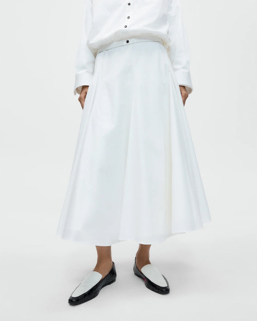 COTTON VOLUMINOUS SKIRT / WHITE