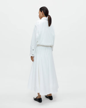 COTTON VOLUMINOUS SKIRT / WHITE