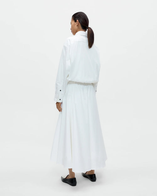 COTTON VOLUMINOUS SKIRT / WHITE