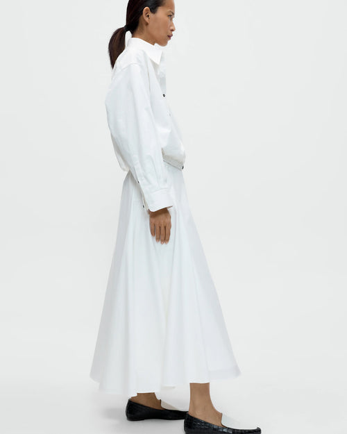 COTTON VOLUMINOUS SKIRT / WHITE