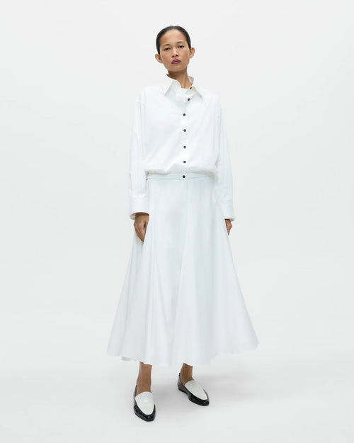 COTTON VOLUMINOUS SKIRT / WHITE