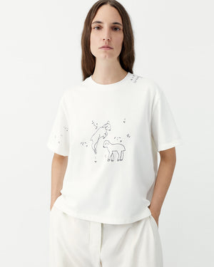 EMBROIDERED CORDERA T-SHIRT / WHITE
