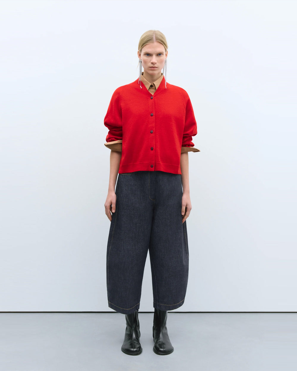 Cordera Merino Wool Striped T-Shirt in Red main image 0