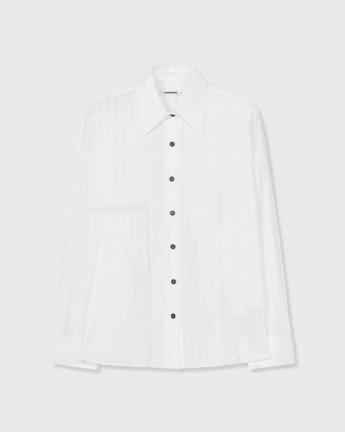 OVERSIZED LACE SHIRT / WHITE