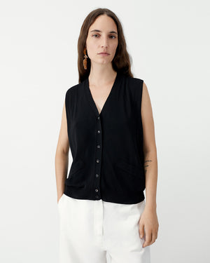 OVERSIZED WAISTCOAT / BLACK