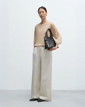 MERINO WOOL OVERSIZED T-SHIRT / BEIGE