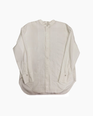 LES FLEURS EMBROIDERY POPLINE SHIRT / CRYSTAL