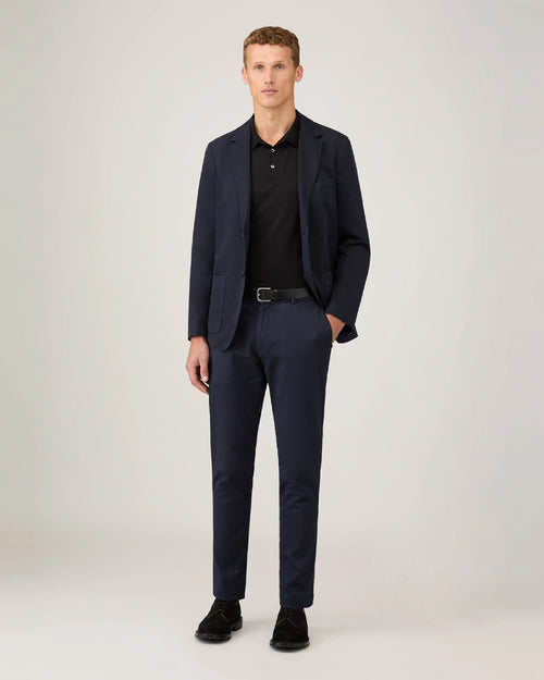 COTTON LINEN BLAZER / NAVY