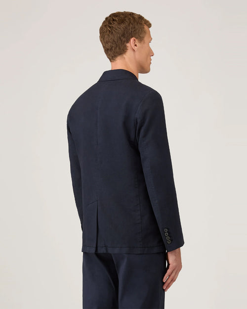 COTTON LINEN BLAZER / NAVY