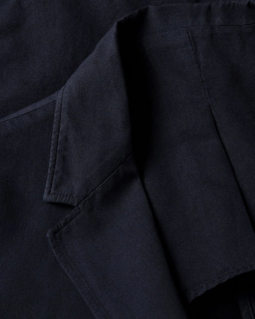 COTTON LINEN BLAZER / NAVY