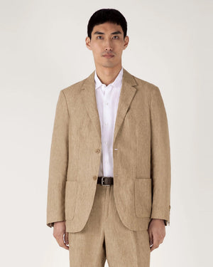 LINEN BLAZER / DUNE MELANGE