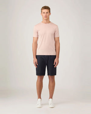 COTTON LINEN DRAWSTRING SHORT / NAVY