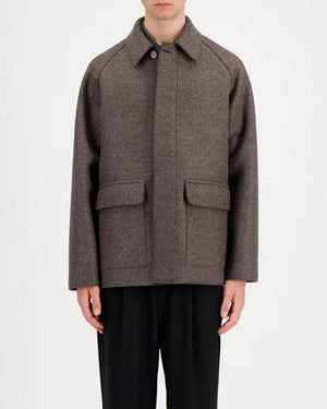 COUNTRY JACKET PRESSED WOOL / BROWN GREY