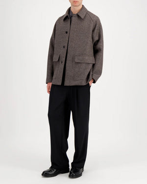COUNTRY JACKET PRESSED WOOL / BROWN GREY