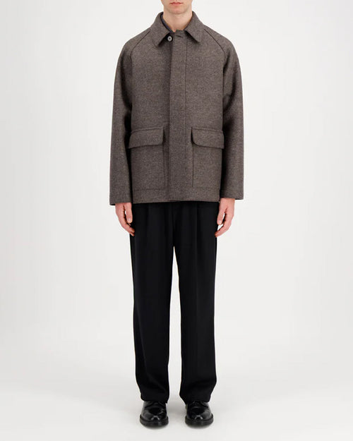 COUNTRY JACKET PRESSED WOOL / BROWN GREY