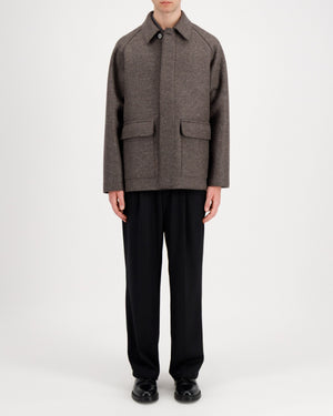 COUNTRY JACKET PRESSED WOOL / BROWN GREY