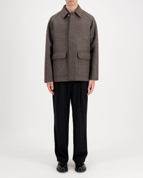COUNTRY JACKET PRESSED WOOL / BROWN GREY