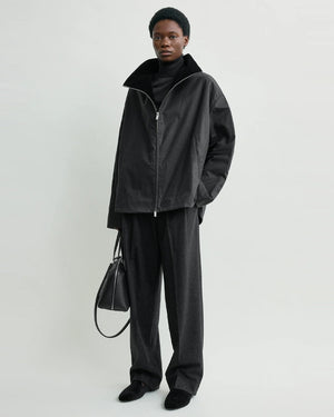 ZIPPED COUNTRY JACKET / WASHED BLACK