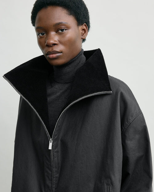 ZIPPED COUNTRY JACKET / WASHED BLACK