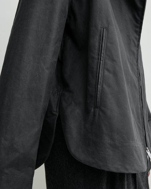 ZIPPED COUNTRY JACKET / WASHED BLACK