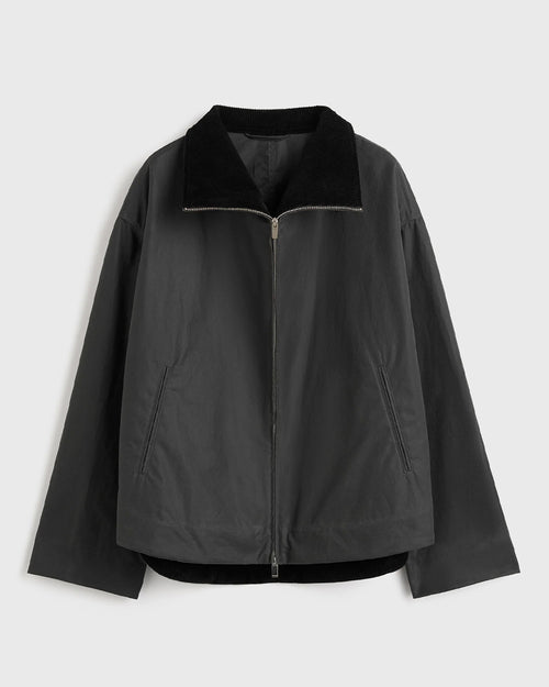 ZIPPED COUNTRY JACKET / WASHED BLACK