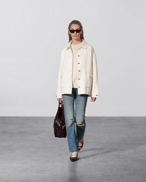 LUCA JACKET / IVORY CASHMERE BLEND