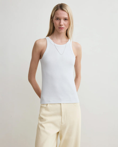 CURVED RIB TANK / WHITE