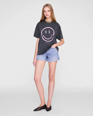 CADE TEE SMILEY / WASHED GREY