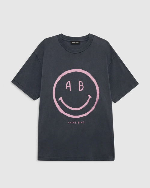 CADE TEE SMILEY / WASHED GREY