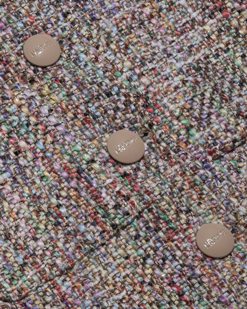 CHITA CROP JACKET / RAINBOW TWEED