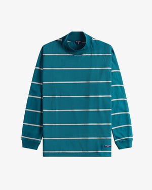 T003 L/S STRIPE T-SHIRT / TEAL