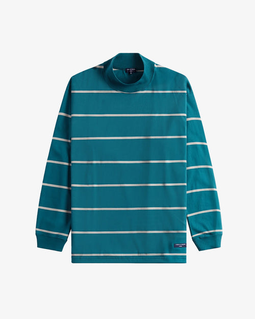 T003 L/S STRIPE T-SHIRT / TEAL