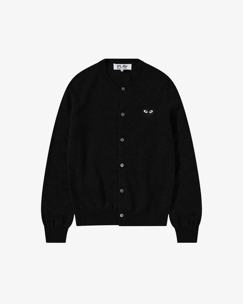 N023 UNISEX BLACK HEART CARDIGAN / BLACK